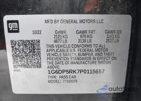 2023 Cadillac Ct5 Sport from USA, damaged, VIN 1G6DP5RK7P0115657